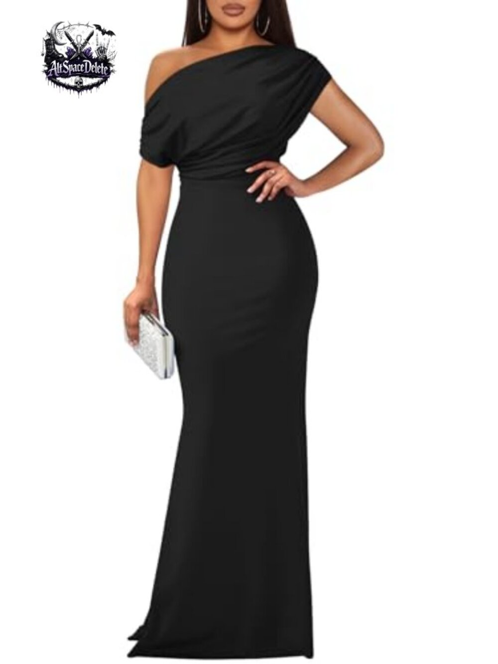 Sleeveless Off Shoulder Mermaid Maxi Formal Party Dress Polyester Spandex
